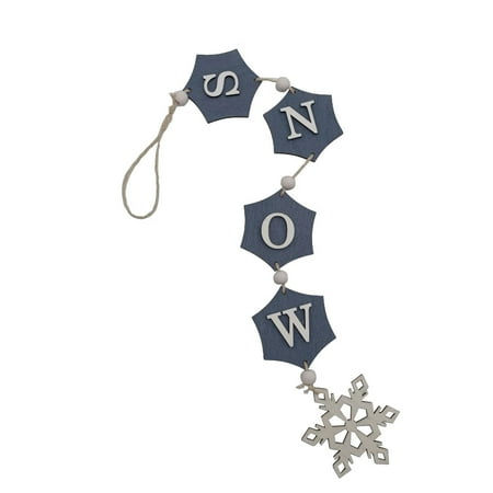 

Wood Snowflake Letters Lasers Carved Hollow Pendant Christmas Decorative Handicraft Creative Hanging String