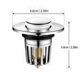 thumbnail image 3 of 3 in 1 Pop Up Bathroom Sink Stopper – Bathroom Sink Drain Strainer with Removable Basket Hair Catcher, Push-Type Universal Pop Up Drain Stopper for Bathroom Sink Lavatory Vanity, 3 of 6