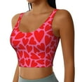 thumbnail image 2 of Kdxio Love Heart Print Workout Crop Tank Top for Women Racerback Yoga Tank Tops Athletic Sports Shirts Exercise Undershirts, 2 of 9