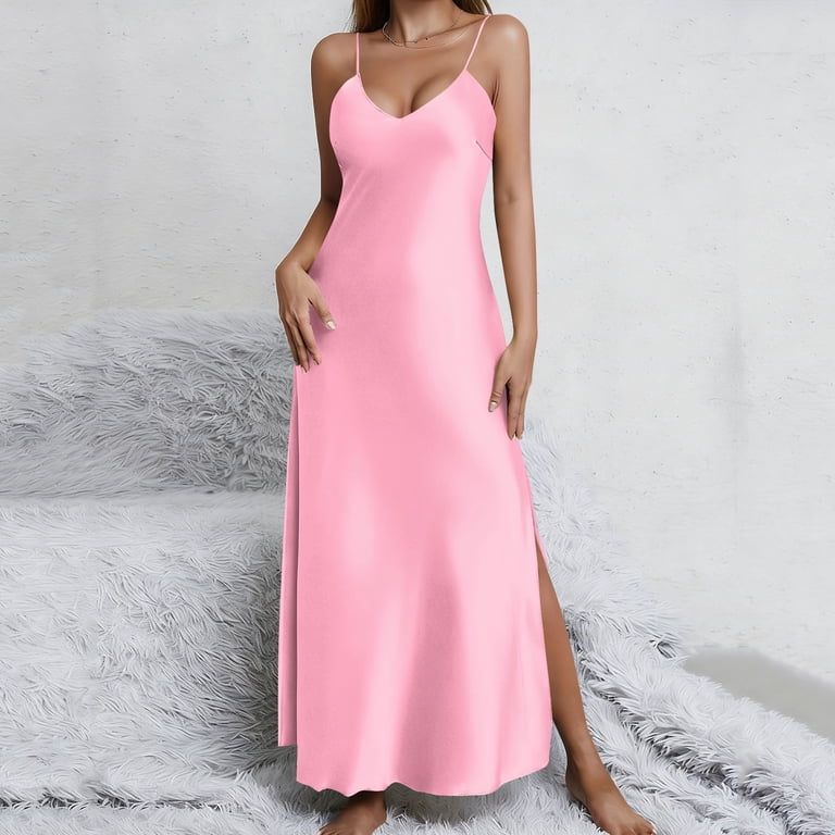 pink slip dress amazon A New Day Women's Midi Slip Dress