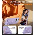 thumbnail image 4 of Funda con Soporte Magnético invisible, Delgada Mate, para iPhone 13 Pro Max, Lavanda Púrpura, 4 of 7