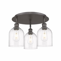 Innovations Lighting - Bella - 3 Light Flush Mount In Industrial Style-10.5