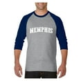 thumbnail image 1 of MmF - Mens Raglan Sleeve Baseball T-Shirts, up to Size 3XL - Memphis, 1 of 4