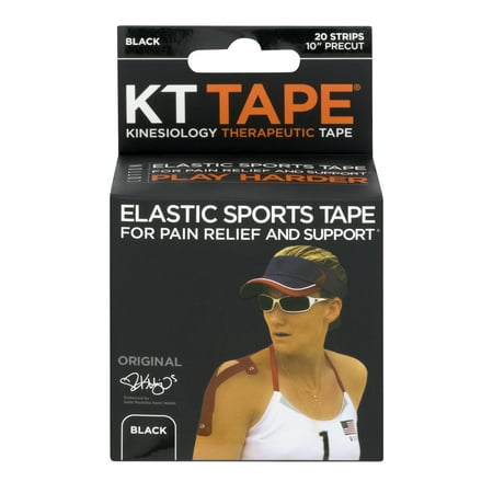 KT Tape Elastic Sports Tape Strips Black - 20 CT20.0 CT