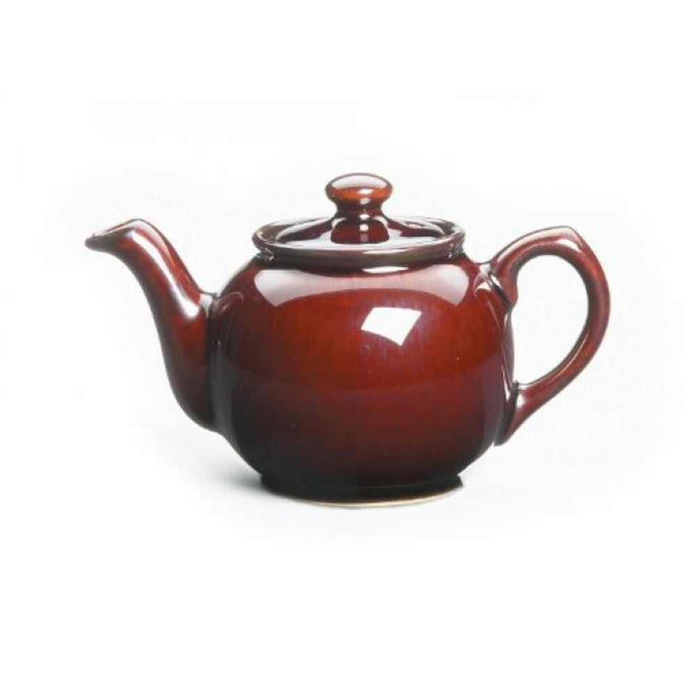 Foxrun Betty Brown Glazed Ceramic Teapot with Lid, 55 Ounce Walmart