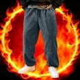 thumbnail image 4 of Mifsaly Mens Fleece Pants Warm Thick Winter Jogger Pants Casual Loose Fit Elastic Waistband Lounge Bottoms with Pockets Dark Gray,XXXL, 4 of 9
