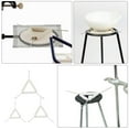 thumbnail image 3 of FRCOLOR 3Pcs White Triangle Crucible Holders Chemistry Heating Rack Laboratory Support, 3 of 6