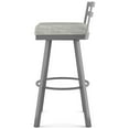 thumbnail image 3 of Amisco Derek 30 In. Swivel Bar Stool - Grey & White Woven Fabric / Metallic Grey Metal, 3 of 9