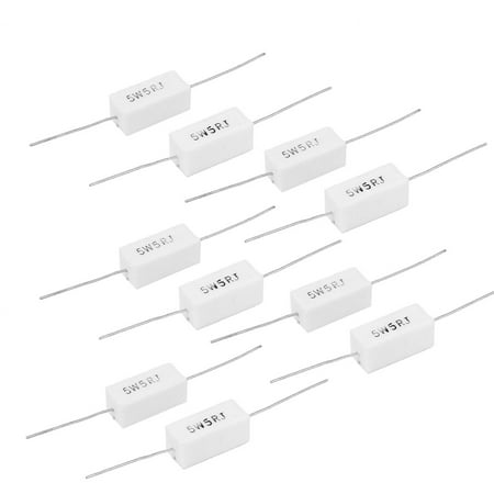 - 5W22RJ 5 OHM 5 Watt Radial Rectangular Ceramic Cement Power Resistor 10 Pcs