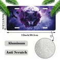 thumbnail image 2 of 1 Pcs 2D Flat License Plate Covers & Frames, Wolf and Moon with Roses For Decorative Front, Waterproof For Decoration Aluminum License Plate Covers & Frames Cover For Men Women, 12" X 6", 2 of 7