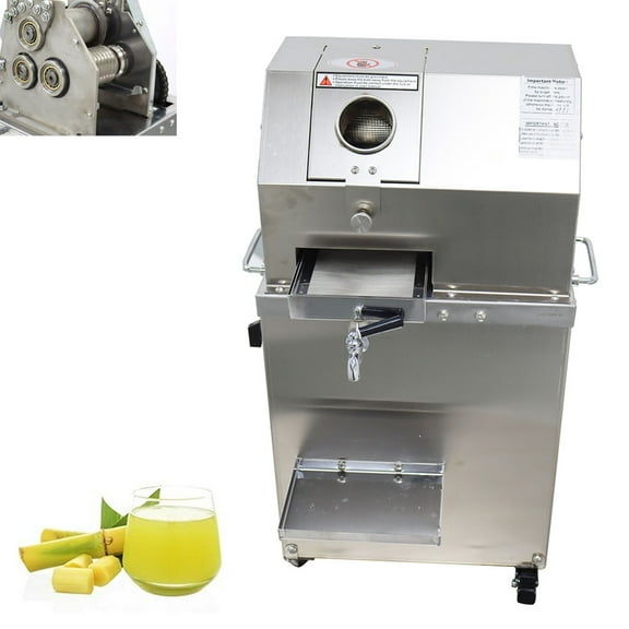 High Juicing Rate Electric Sugar Cane Ginger Press Juicer 3-Rollers Sugarcane Press 300kg/h