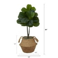 thumbnail image 3 of Nearly Natural 3' Artificial Fiddle Leaf Fig Tree DIY Kit - Set of 2, 3 of 12
