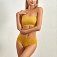 thumbnail image 5 of asdoklhq Summer Fall Sports Bras for Women 2026,Womens Fashion Plus Women's No-steel Ring Gathering No-marking Breathable Tube Top Underwear Briefs Suit, 5 of 9