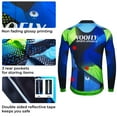 thumbnail image 2 of voofly Cycling Jersey Long Sleeve with 3+1 Rear Pockets Reflective Tape Full Zipper Men Bike Jersey Quick Dry Cycling Shirt Blue M, 2 of 8