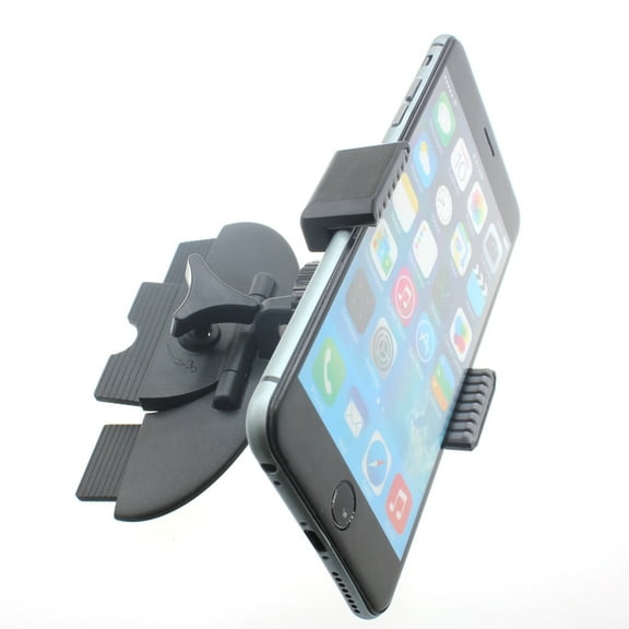 CD Slot Car Mount for LG Q70, K51 Phones - Holder Cradle Swivel Dock Strong Grip CD Player Slot