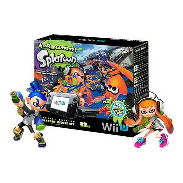 Nintendo Wii U - Édition Spéciale Splatoon Deluxe Set - console de Jeu - Full HD, Full HD, HD, 480p, 480i - Noir - Nintendo Land