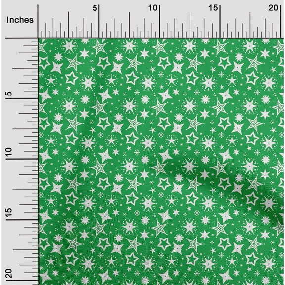 oneOone Polyester Spandex Green Fabric Merry Christmas Sewing Fabric By The Yard Printed Diy Clothing Sewing Supplies 56 Inch Wide-BS4