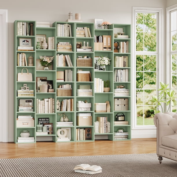 Homfa 21-Cube Bookcase, 71'' Tall Wooden Bookshelves with