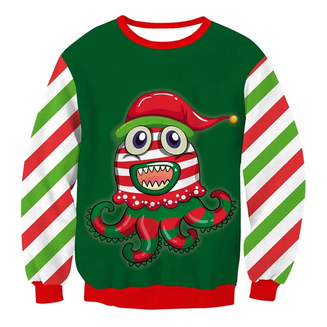 Sudadera de gran tamaño para hombres y mujeres, jerséis de Navidad feos, chándal de pareja, ropa Vintage de los 90, ropa de calle femenina