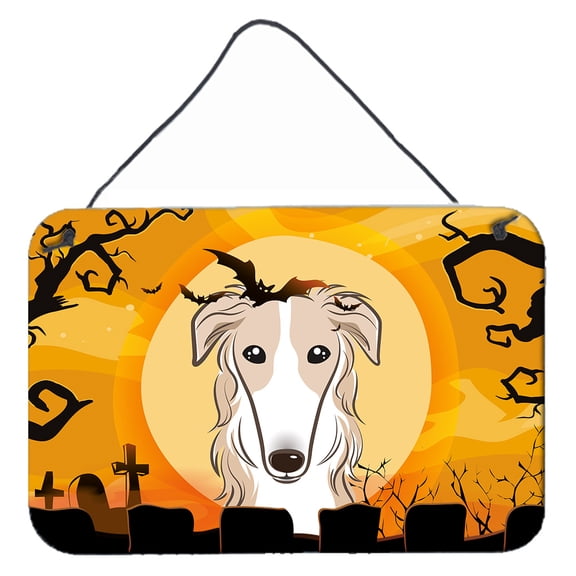 Carolines Treasures BB1786DS812 Halloween Borzoi Wall and Door Hanging Prints