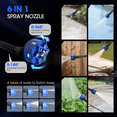 thumbnail image 4 of Cordless Pressure Washer for Cars, 6-IN-1 Adjustable Nozzle Portable Pressure Washer Battery Powered Max 1200PSI,&nbsp;Electric Pressure Washer for Floor, Cars, Watering Flowers, 4 of 10