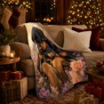 thumbnail image 3 of Artistic Pattern, Peaceful Pet Portrait Pattern, Warm Flannel Blanket for Living Room and Bedroom with Detailed Artwork, Dog Lovers Valentine's Day Gift, Pet Lover Home Decor, 3 of 9