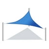 ALEKO Waterproof Sun Shade Sail - Triangular - 10 x 10 x 10 Feet - Blue