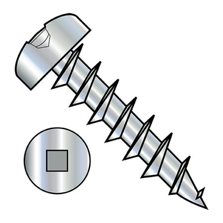 

8-11X7/16 Square Recess Pan Deep Thread Wood Screw Full Thread Zinc (Pack Qty 10 000) BC-0807DQPD