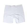 thumbnail image 4 of pstuiky Pantalones cortos para hombre, Pantalones cortos casuales de lino para hombre, con múltiples bolsillos, rectos, de color liso, cómodos y transpirables., 4 of 5