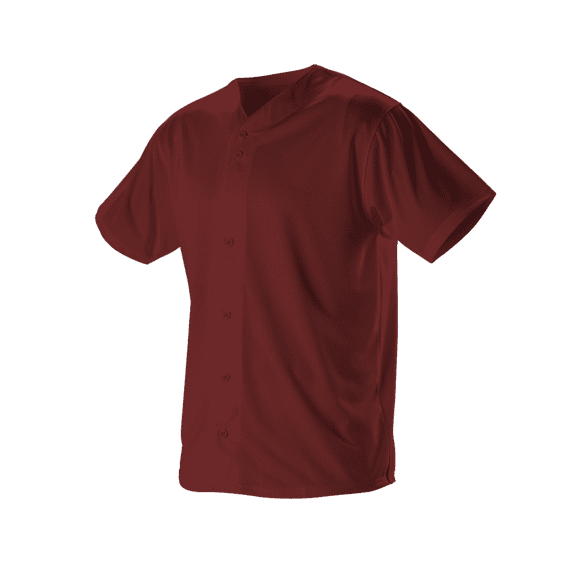 Youth Full Button Lightweight Baseball Jersey - Cardinal M