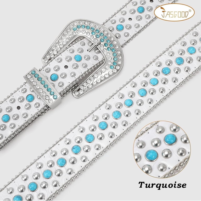 Turquoise Leather Studded Tie Belt Studded Boho Leather Tie Belt | Urban Outfitters main image 3