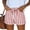 Pink-380427BB, variant on Striped Linen Bermuda Shorts for Women High Waisted Wide Leg Bermuda Shorts for Women Rolled Cuffed Hem Walking Shorts for Women with Pocket Pink S
