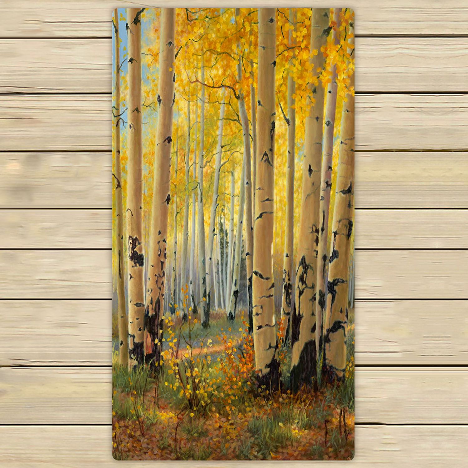 ZKGK Birch Tree Hand Towel Bath Towels Beach Towel For Home Outdoor