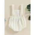 thumbnail image 6 of Suealasg Newborn Baby Girl Summer Outfits Corduroy Sleeveless Duck Embroidery Romper Bodysuit Overalls 3 6 9 12 Months Infant Cute Clothes, 6 of 9