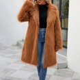 thumbnail image 4 of Niaviben Women Faux Fur Coat Plush Coat Long Womens Winter Coat Winter Jackets for Women Fall Coats for Women Coat for Women Coats for Women Orange XL, 4 of 4