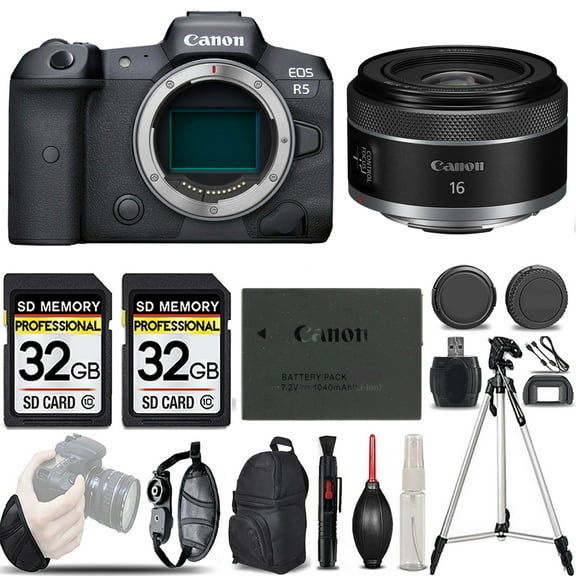 Canon EOS R5 Mirrorless Camera  16mm f/2.8 STM Lens -LOADED KIT (International Version)