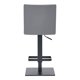 thumbnail image 4 of Taburete de bar Armen Living Legacy, contemporáneo, giratorio, gris y negro, 4 of 9