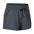 thumbnail image 1 of Pantalones cortos de yoga de cintura alta para actividades al aire libre, ocio, para correr, fitness, deportes, pantalones de tres puntos para mujer, 1 of 6