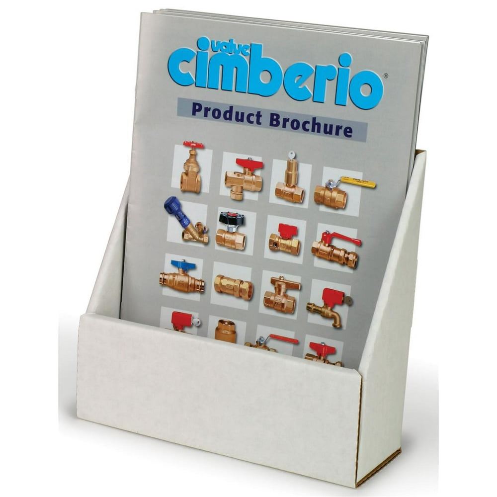 Case of 50, Cardboard Literature Displays for 8.5x11 Brochures, White