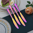 thumbnail image 5 of ReaNea  Rainbow Dinner Knives Set Of 8 Stainless Steel  Dinner Butter Table Knife, 5 of 10