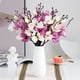 thumbnail image 5 of Xiao Hua Flores de magnolia artificiales, 6 unidades, 43 cm, azules, realistas, de seda. Flores artificiales de magnolia duraderas para decoración del hogar. Ramo de magnolia de seda., 5 of 5