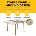 thumbnail image 4 of Blue Gnomes Christmas Table Cloths for 4 Foot Rectangle Tables, Xmas Gifts Snowflake Winter Rustic Patio Waterproof Elastic Fitted Tablecloths, Washable Rectangular Table Cover for Camping, 4 of 8