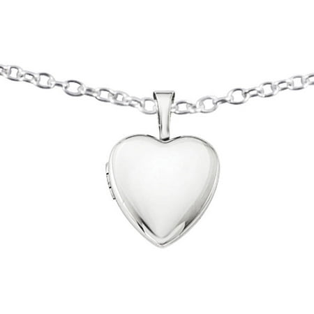 Sterling Silver Polished 12mm Heart Locket