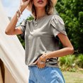 thumbnail image 4 of Hauts à Manches Courtes pour Femmes Hauts à Col Rond Amples pour Femmes T-Shirt Décontracté Uni Blouse à Manches Courtes Hauts pour Femmes Manches Courtes Hauts Décontractés pour Femmes, 4 of 8