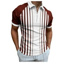 Ramiter Mens Polo Shirts Short Sleeve Men's Fashion Polo Shirts Vintage Knitting Shirts Casual Fit Golf Shirts Red,XL