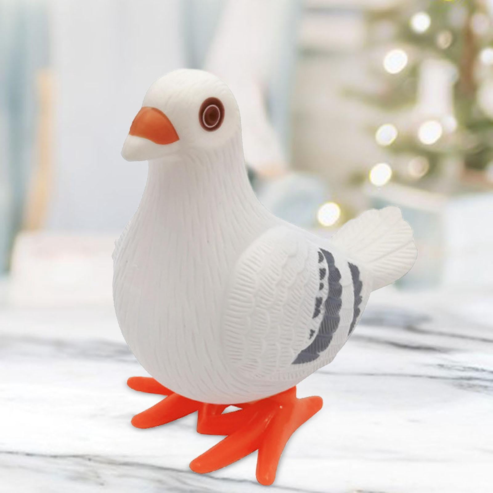 Lot 4 Pigeons à Remonter - Jouet Mécanique Pour Enfants 3 Ans Et Plus - Saut Réaliste, Pas De Piles - Décoration Table - 13