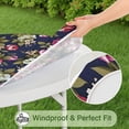 thumbnail image 5 of Pioneer Flower Floral Print Pattern Round Fitted Tablecloth with Elastic Edge,Dining Table Cover Waterproof,Outdoor Round Tablecloth for Camping,Dining,Indoor and Outdoor, 5 of 7