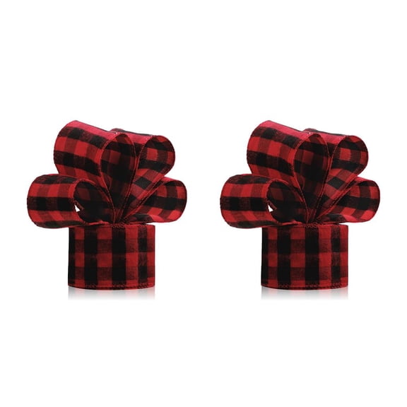Advancent Cinta de borde con cable de Navidad, arpillera a cuadros, decoración de ambiente, adornos de ducha, manualidades, de envoltura, negro, Type2 NO2 Advancent CBP180056