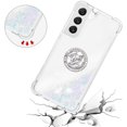 thumbnail image 5 of Glitter Clear Sparkly Bling Case for Samsung Galaxy S23 5G for Women Girls, Flowing Liquid Quicksand Cover with Diamond Ring Holder Case for Samsung Galaxy S23 5G  Colorful, 5 of 7