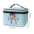thumbnail image 5 of HELLHERO (8.86"x6.5"x5.9") Travel Makeup Case Organizer Otter Pattern Cosmetic Bags Zipper Wide Open Portable Pouch for Woman, 5 of 5